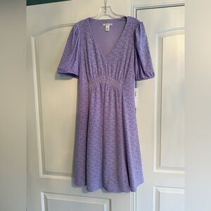 London Times Lavender Midi Dress